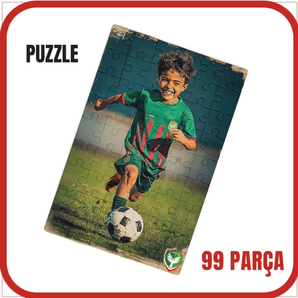 Amedspor Çocuk Motifli Pazil Puzzle Yapboz (99 Pare/Parça - A4)