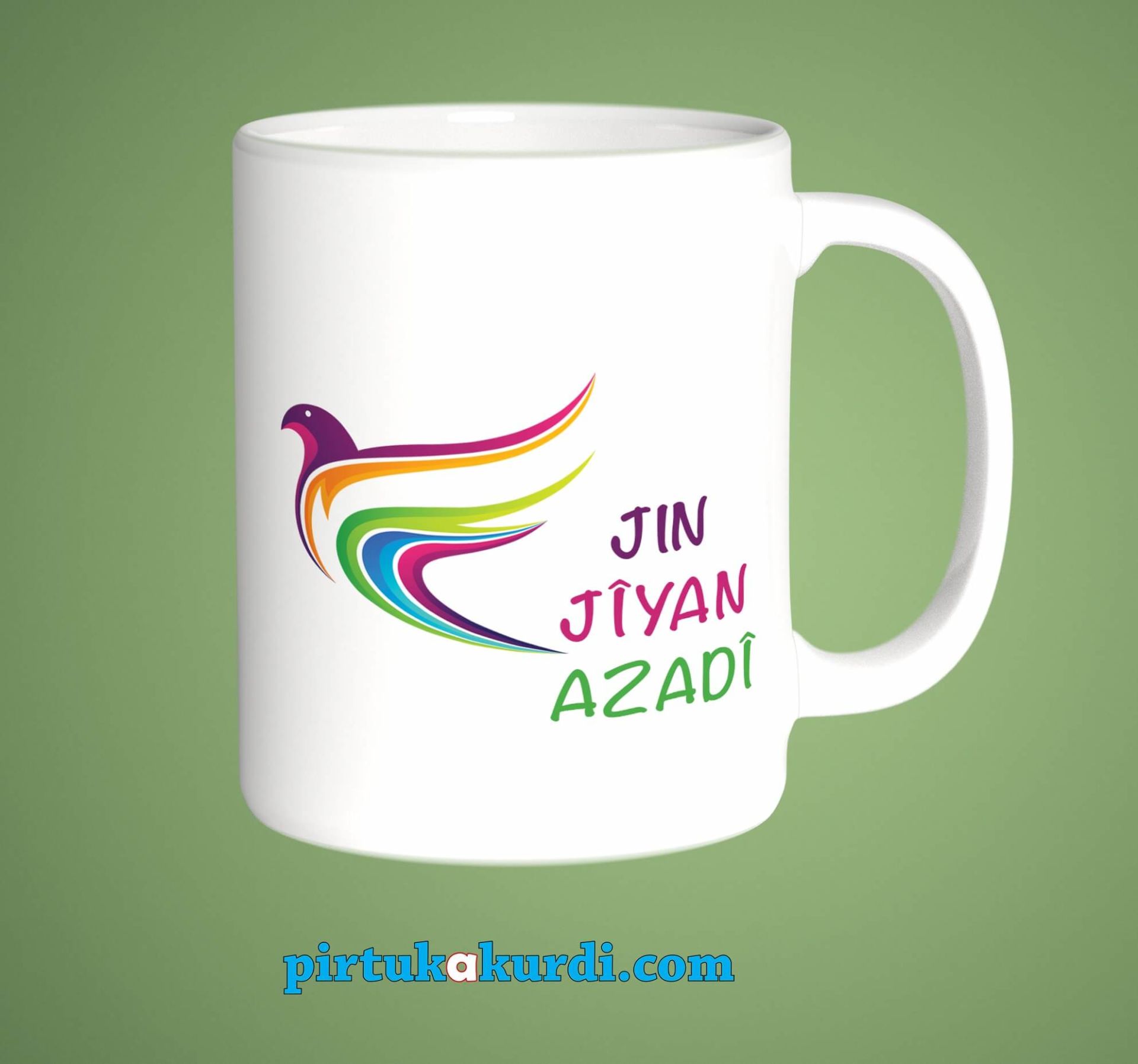 Jin Jiyan Azadî Porselen Kupa Bardak - Jin Jiyan Azadî Kupası