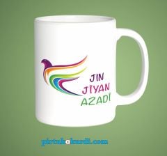 Jin Jiyan Azadî Porselen Kupa Bardak - Jin Jiyan Azadî Kupası