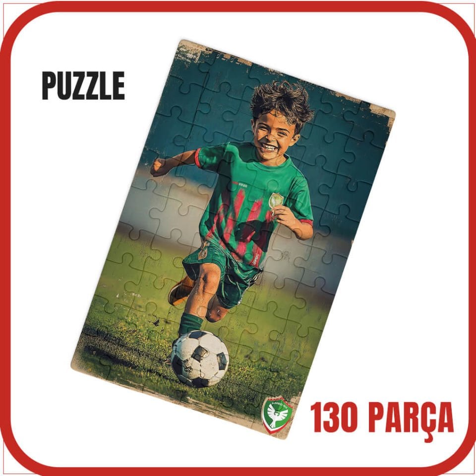 Amedspor Çocuk Motifli Pazil Puzzle Yapboz (130 Pare/Parça - A3)