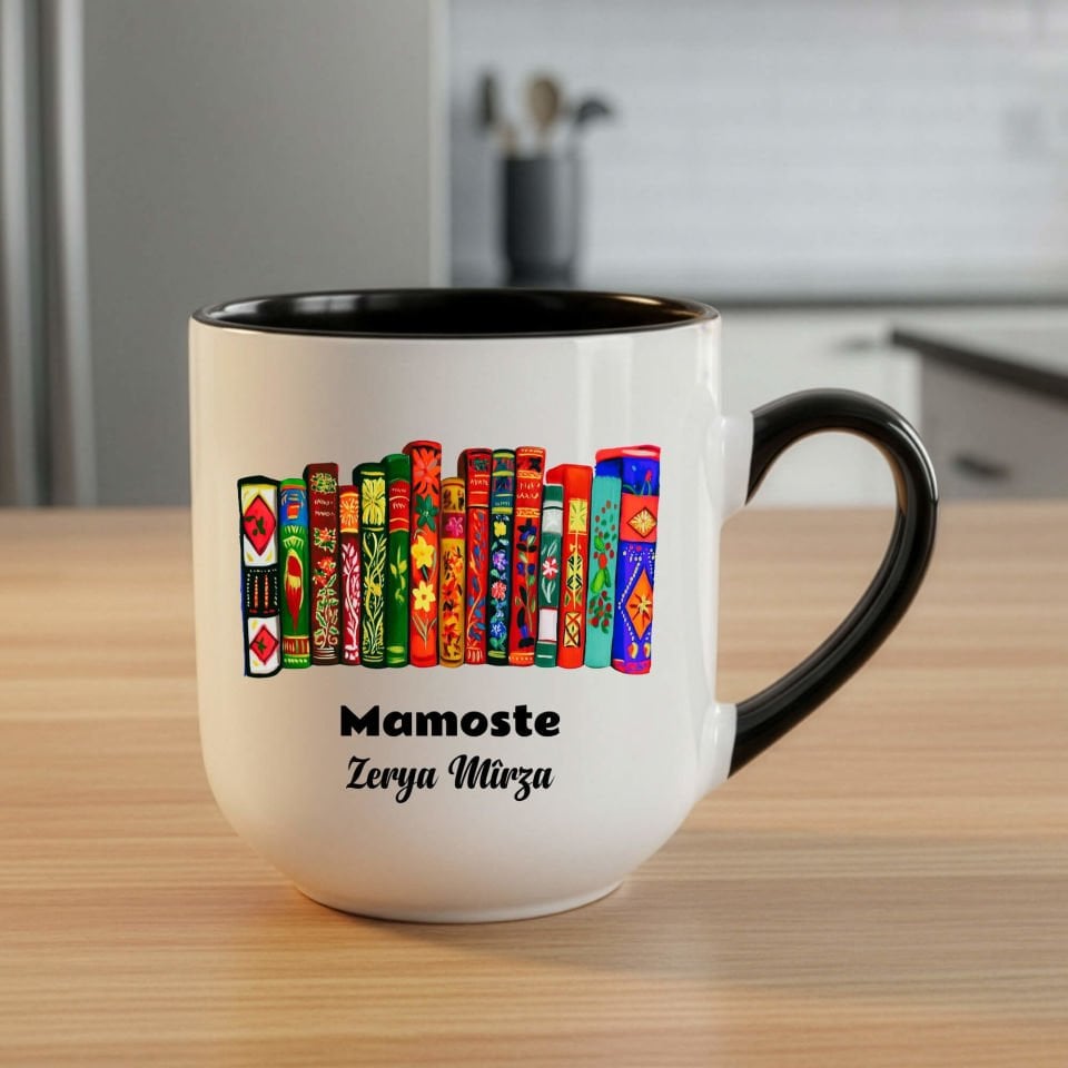 İsme Özel Kürtçe Öğretmenler Günü Mamoste Siyah Renkli Elite Kupa Bardağı Kupas