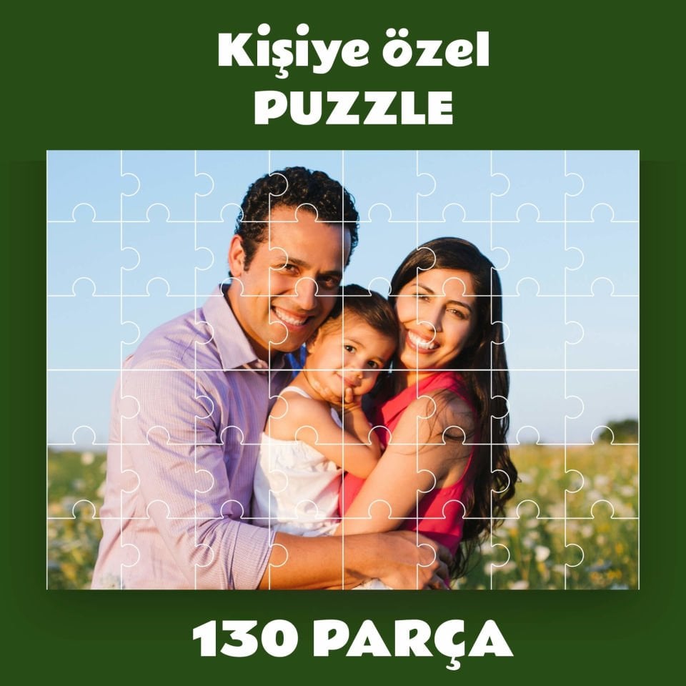 Kişiye özel Foto Bastırmalı Pazil Puzzle Yapboz (130 Pare/Parça - A3)
