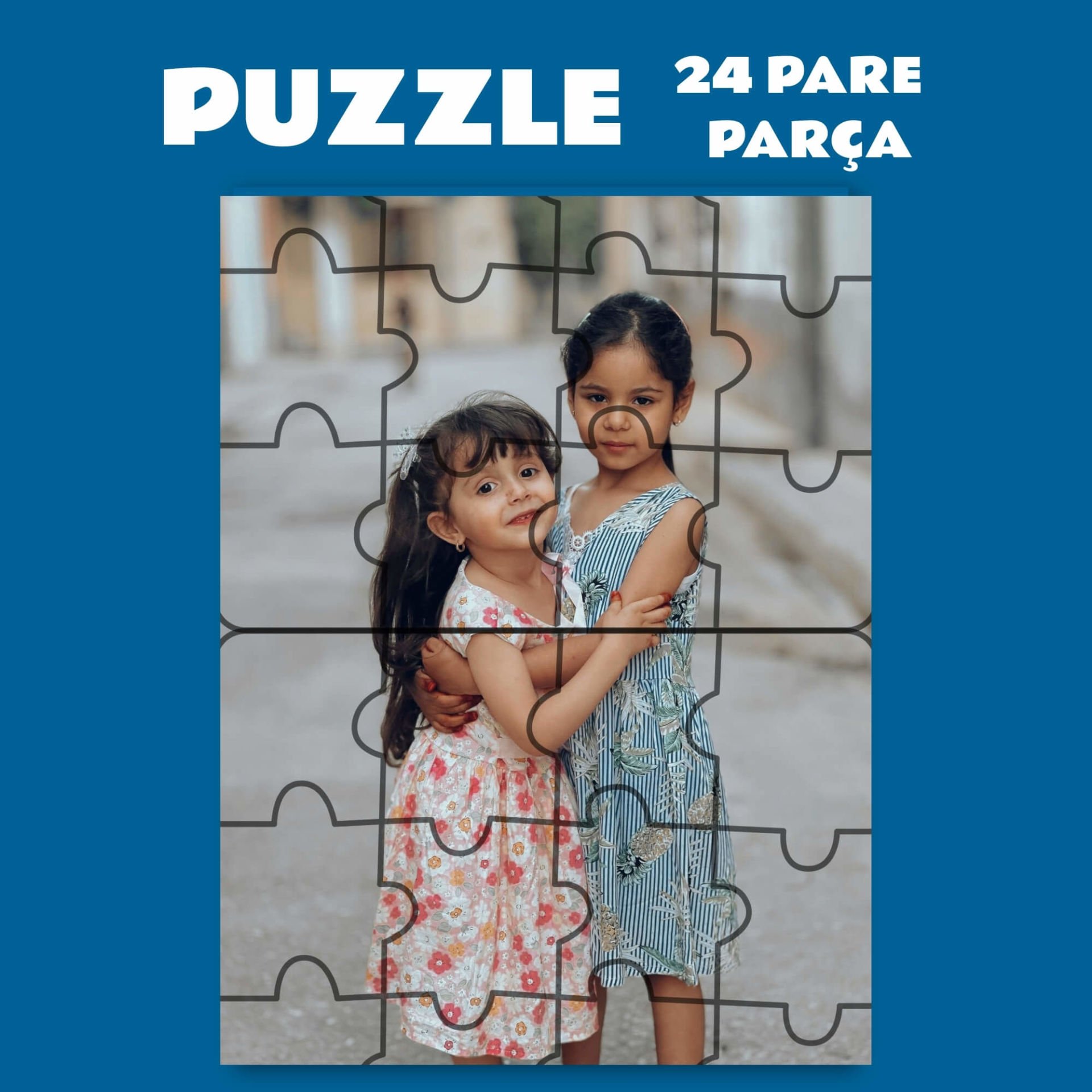 Kişiye Özel Foto Bastırmalı Pazil Puzzle Yapboz (24 Pare/Parça - A5)