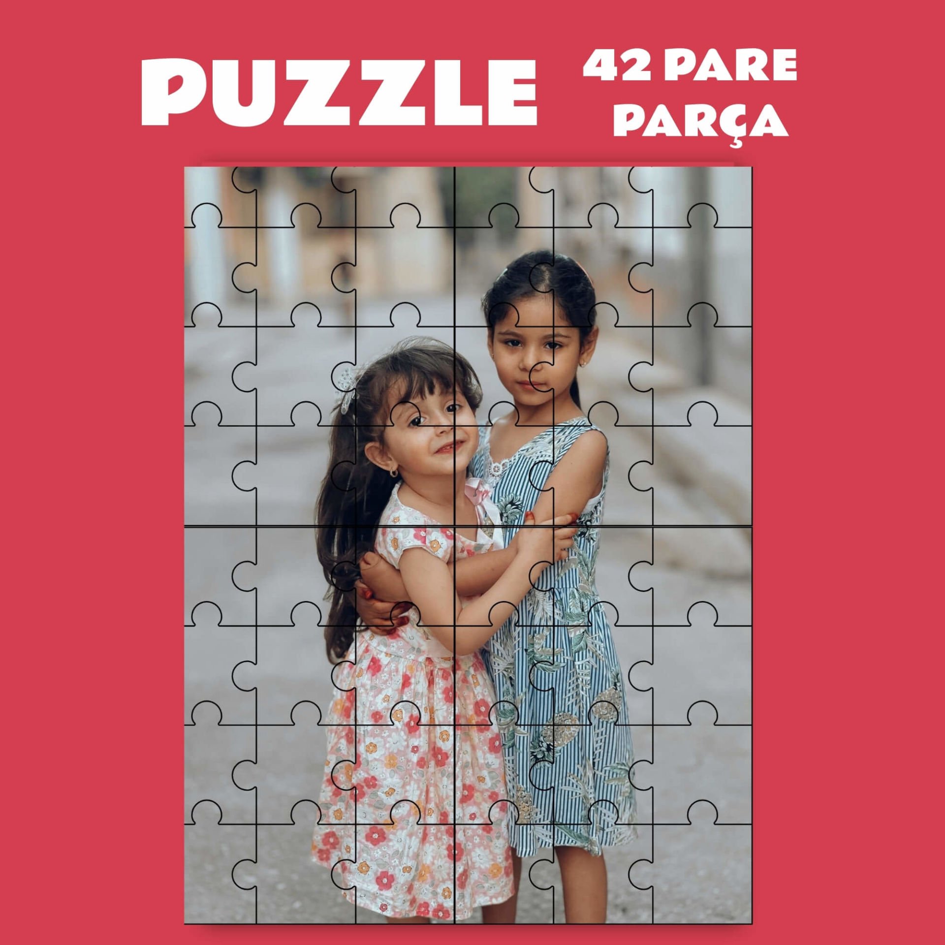 Kişiye Özel Foto Bastırmalı Pazil Puzzle Yapboz (42 Pare/Parça - A4)
