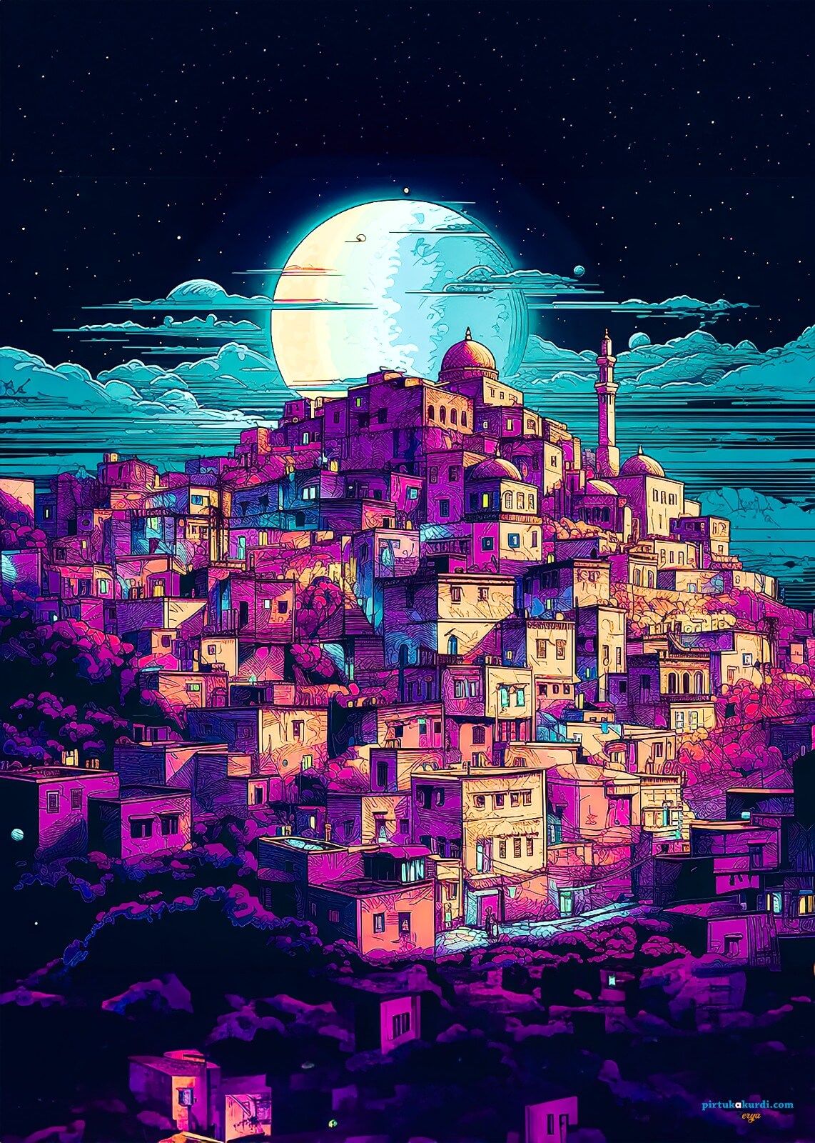 Postera Bajara Mêrdinê - Mardin Şehri Posteri