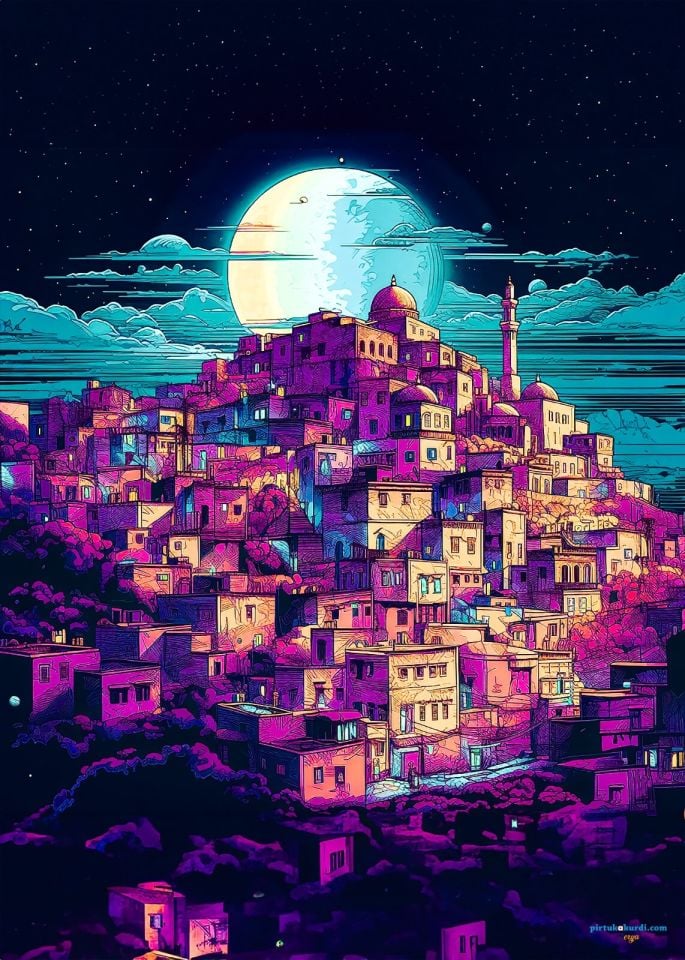 Postera Bajara Mêrdinê - Mardin Şehri Posteri