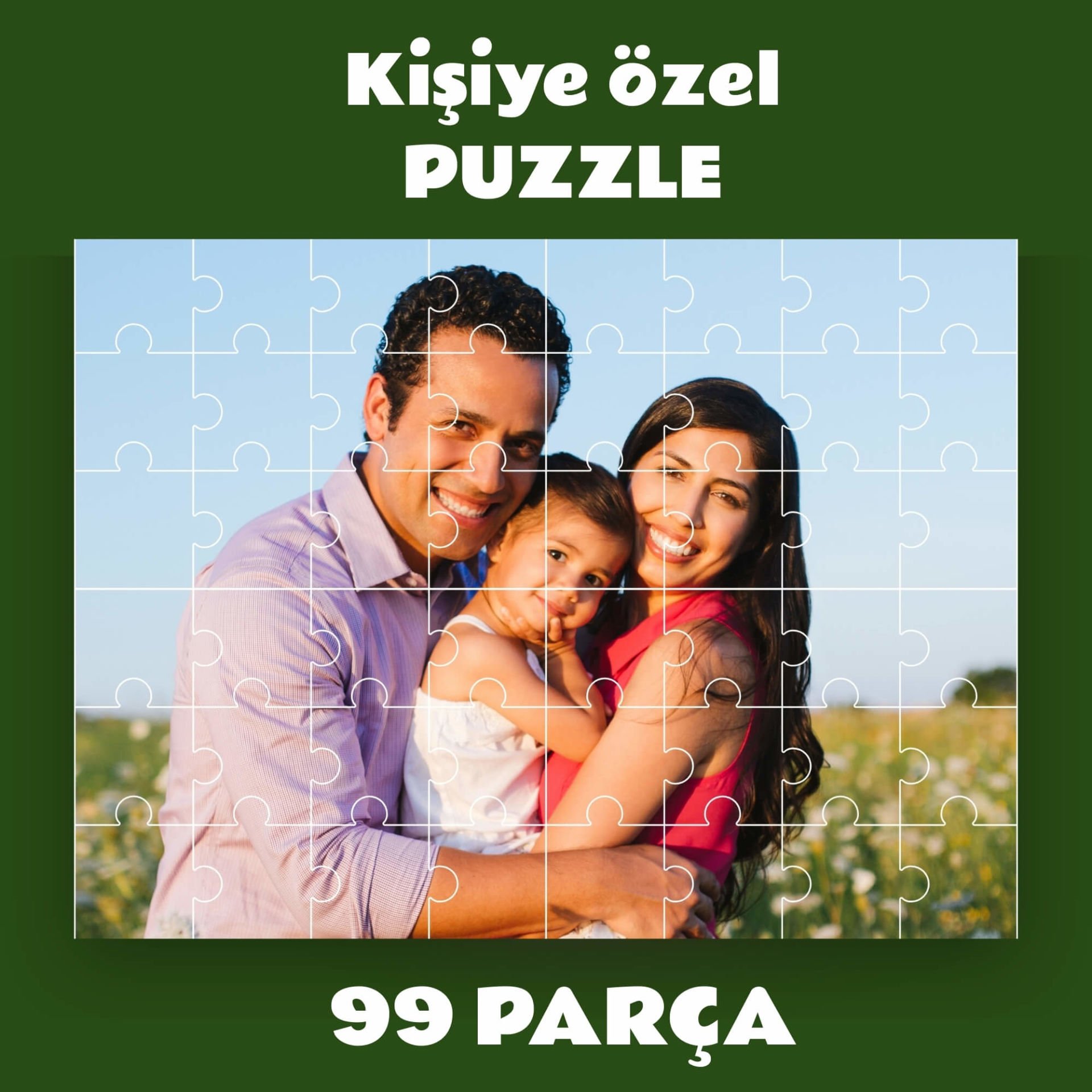 Kişiye Özel Foto Bastırmalı Pazil Puzzle Yapboz (99 Pare/Parça - A4)