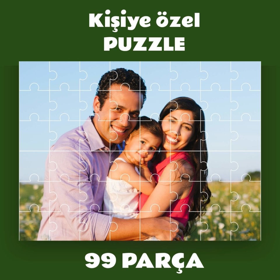 Kişiye Özel Foto Bastırmalı Pazil Puzzle Yapboz (99 Pare/Parça - A4)