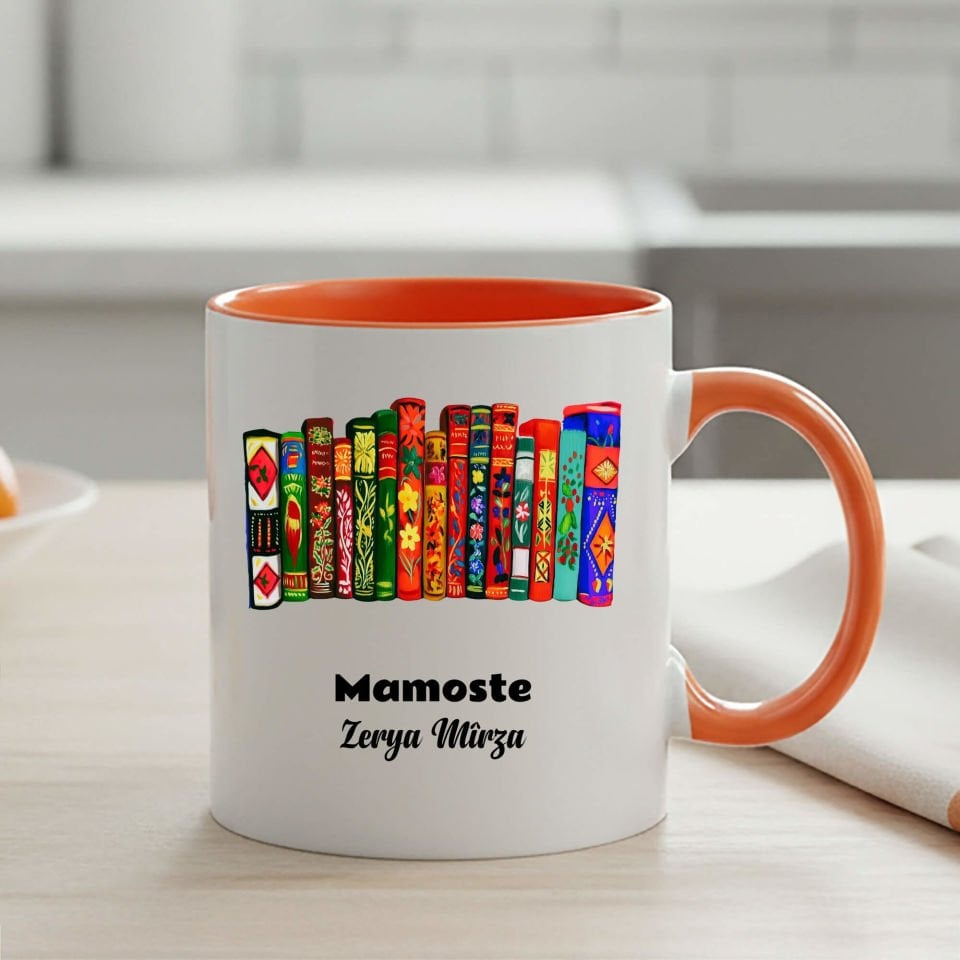 İsme Özel Kürtçe Öğretmenler Günü Mamoste Turuncu Renkli Klasik Kupa Bardağı Kupası