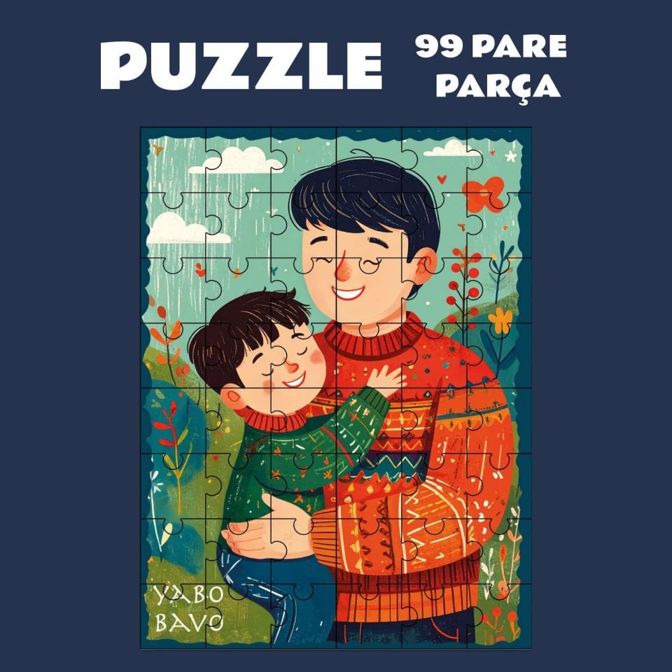 Pazil Bi Kurdî Bavo Yabo Baba - Kürtçe Puzzle Yapboz (99 Pare/Parça - A4)