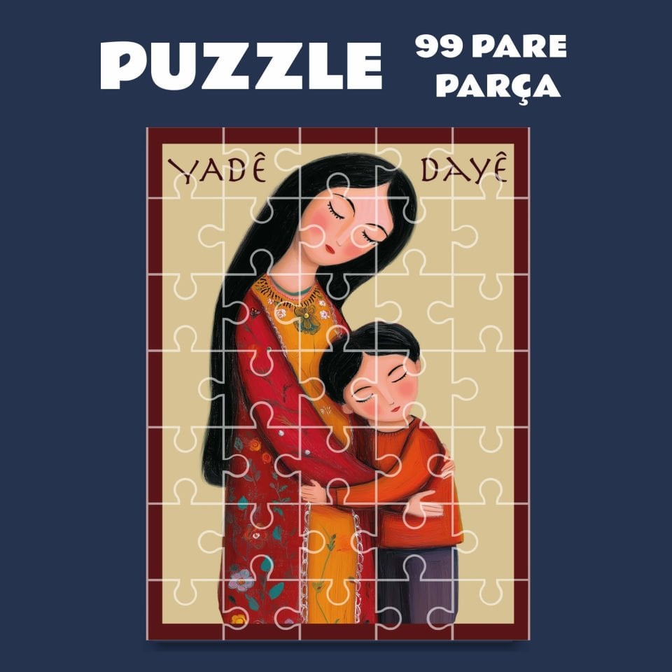 Pazil Bi Kurdî Dayê Yadê Anne - Kürtçe Puzzle Yapboz (99 Pare/Parça - A4)
