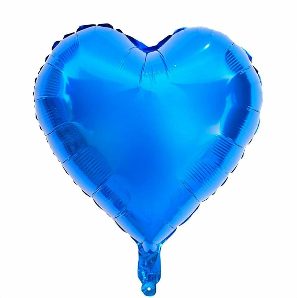 Kalpli Folyo Balon Mavi 24 inç 60 cm