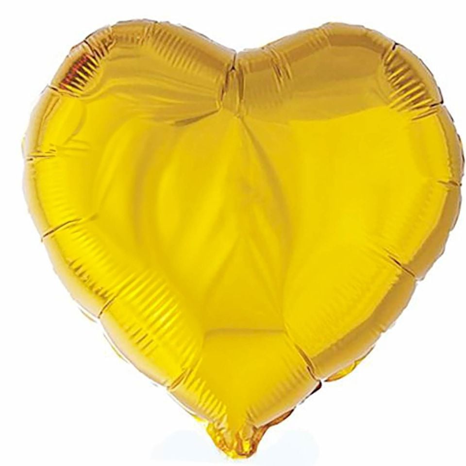 Kalpli Folyo Balon Altın 24 inç 60 cm