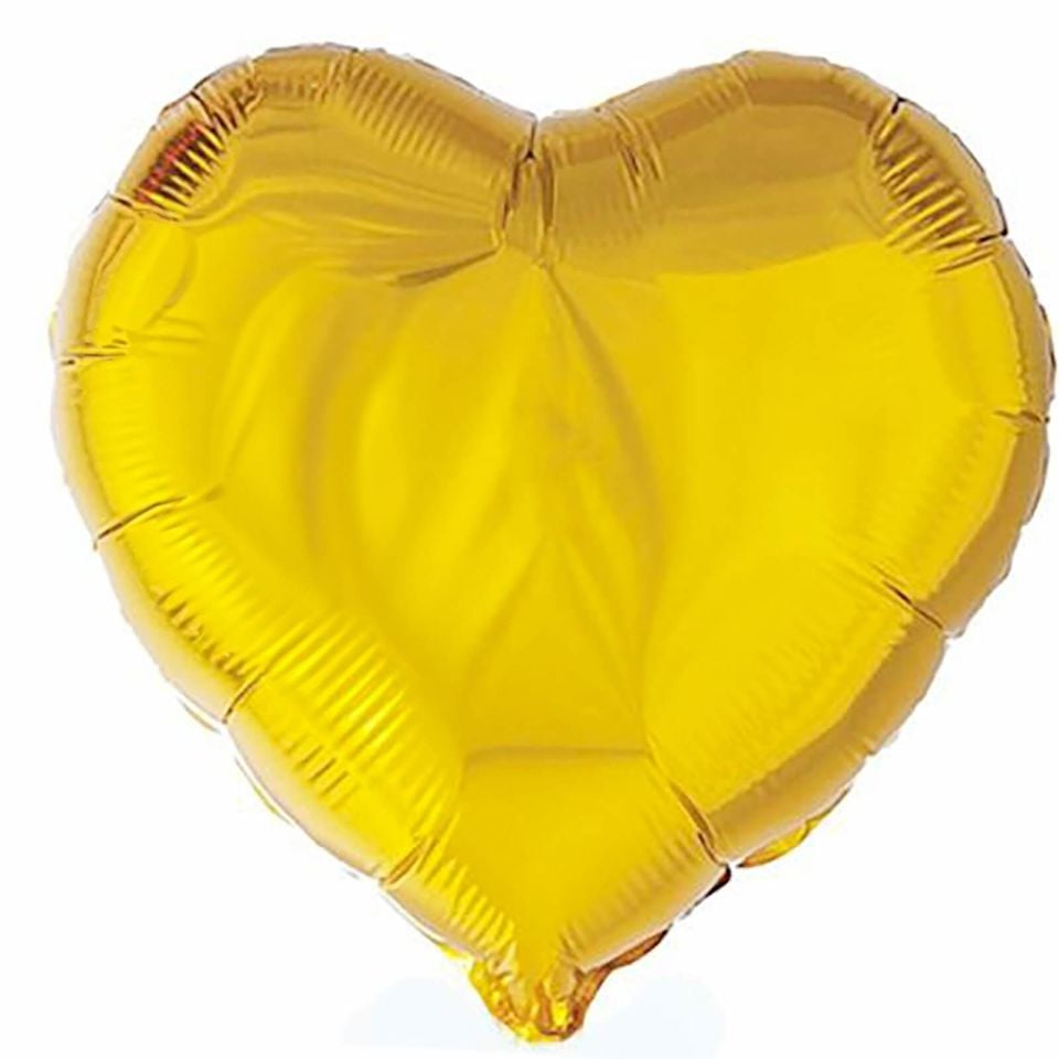 Kalpli Folyo Balon Altın 24 inç 60 cm