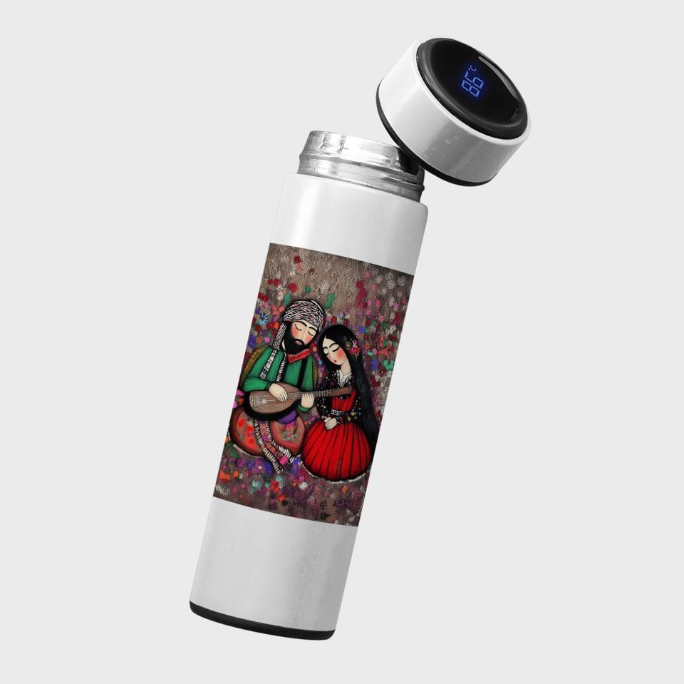 Sevgililere Özel Mem û Zin Termosu - Mem ile Zin Tasarımlı Termos