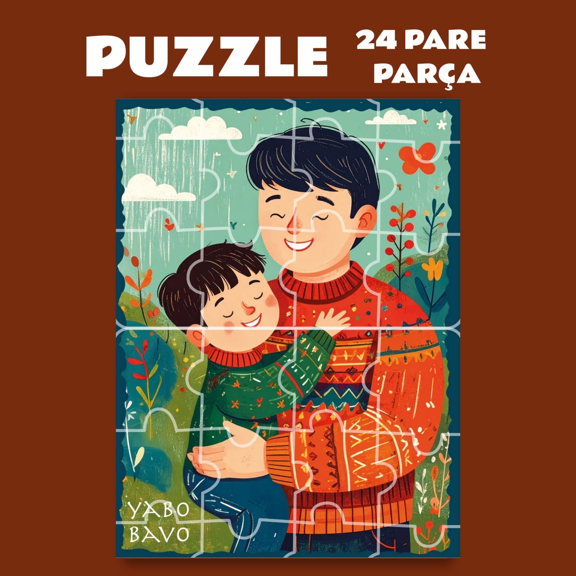 Pazil Bi Kurdî Yabo Bavo Baba - Kürtçe Puzzle Yapboz (24 Pare/Parça - A5)