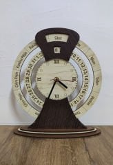 Kürtçe Özel Ahşap Saat - Masaüstü 2