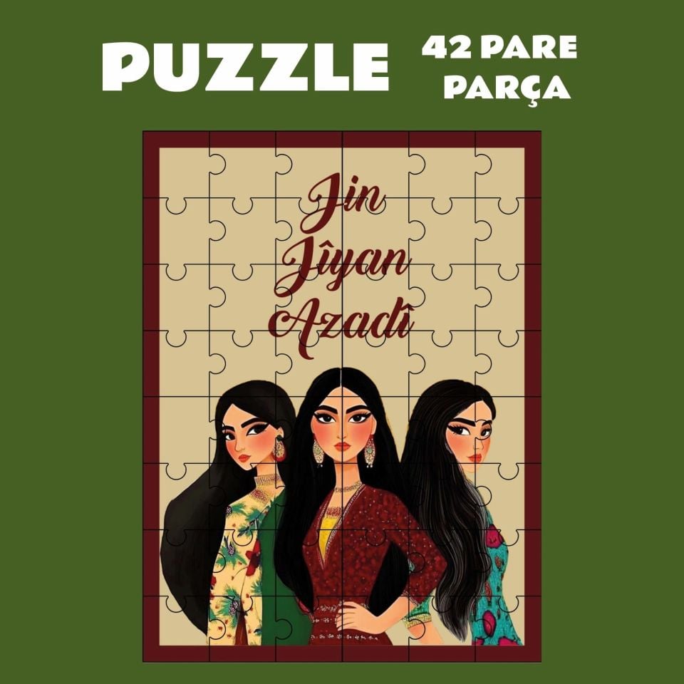 Pazil Bi Kurdî Yabo Bavo Baba - Kürtçe Puzzle Yapboz (42 Pare/Parça - A4)