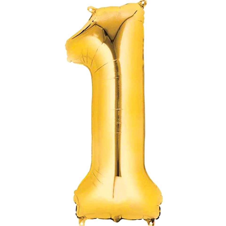Rakam Folyo Balon Gold Altın 34 inç 86 cm (1 rakamı)