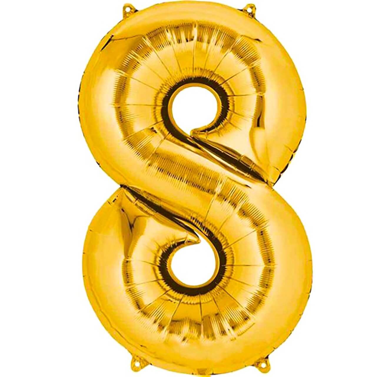 Number Foil Balloon Gold Gold 34 inch 86 cm (Number 8)