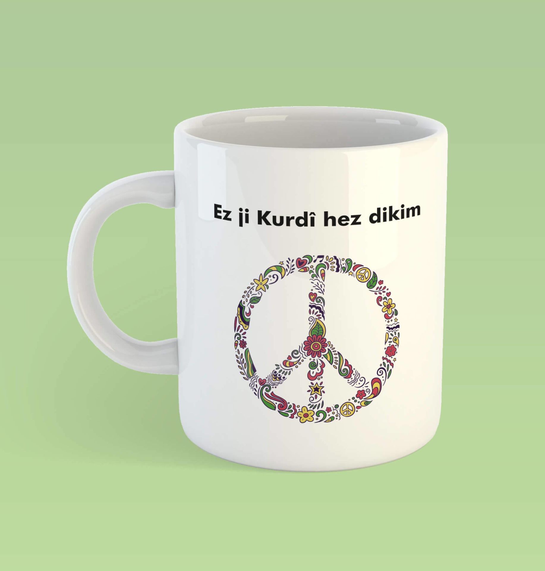 Ez Ji Kurdî Hez Dikim Porselen Kupa - Kurmanci Kupa