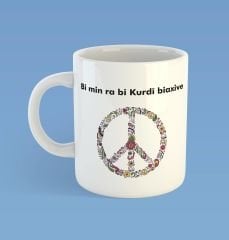 Bi Min ra Bi Kurdî Biaxive Porselen Kupa - Kurmanci Kupa