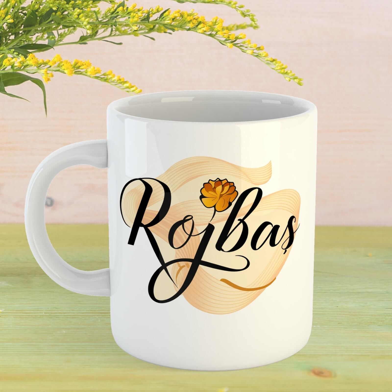 Rojbaş Porselen Kupa Bardak - Roj Baş Kupası