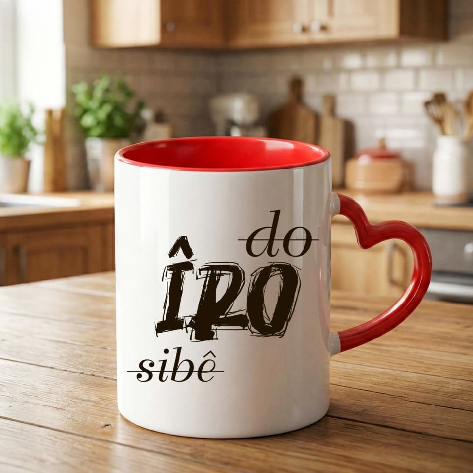 Kürtçe Do Îro Sibê Yazılı Kırmızı Kalp Kupa Bardağı - Do Îro Sibê Kalp Kupa Bardak