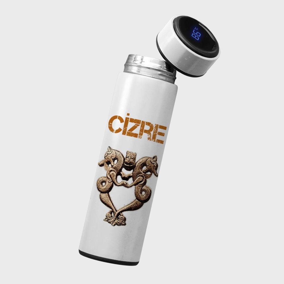 Cizre Tasarımlı Termos - Cizre Şehri Termosu