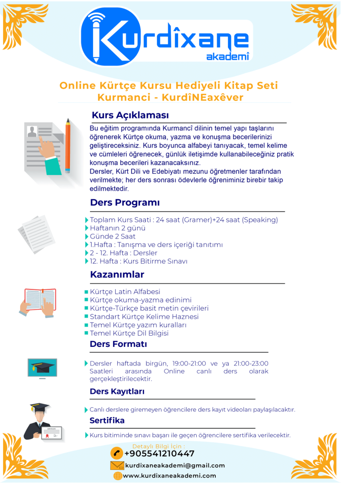 Kürtçe Konuşamayanlar İçin Online Kurs Hediyeli Set - KURMANCÎ - KurdiNEaxêver