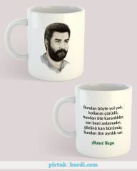 Ahmet Kaya Resimli Porselen Kupa Bardak - Ahmet Kaya Kupası