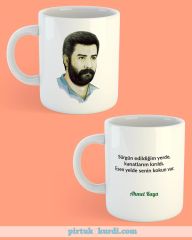 Ahmet Kaya Resimli Porselen Kupa Bardak - Ahmet Kaya Kupası