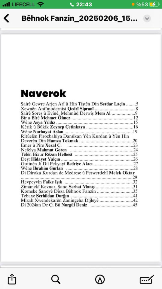 Bêhnok Fanzîn 1