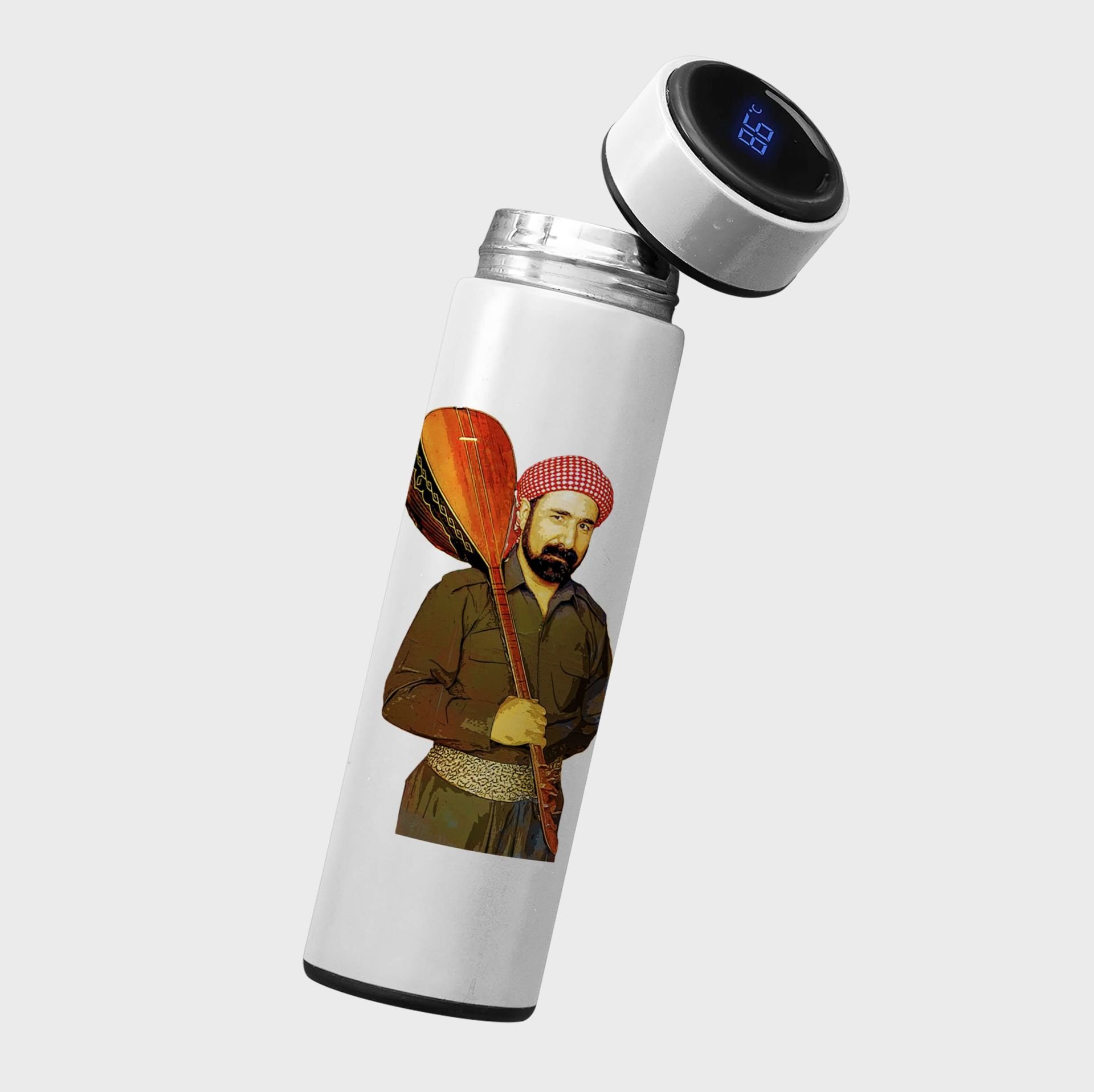 Termosa Şivan Perwer - Şivan Perwer Resimli Termos