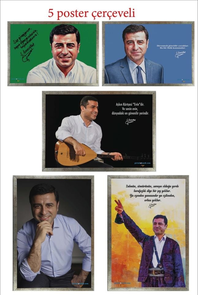 Selahattin Demirtaş Posteri - Demirtaş Posterleri (ÇERÇEVELİ - 5 POSTER)