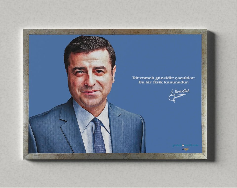 Selahattin Demirtaş Posteri - Demirtaş Posterleri (ÇERÇEVELİ - 5 POSTER)