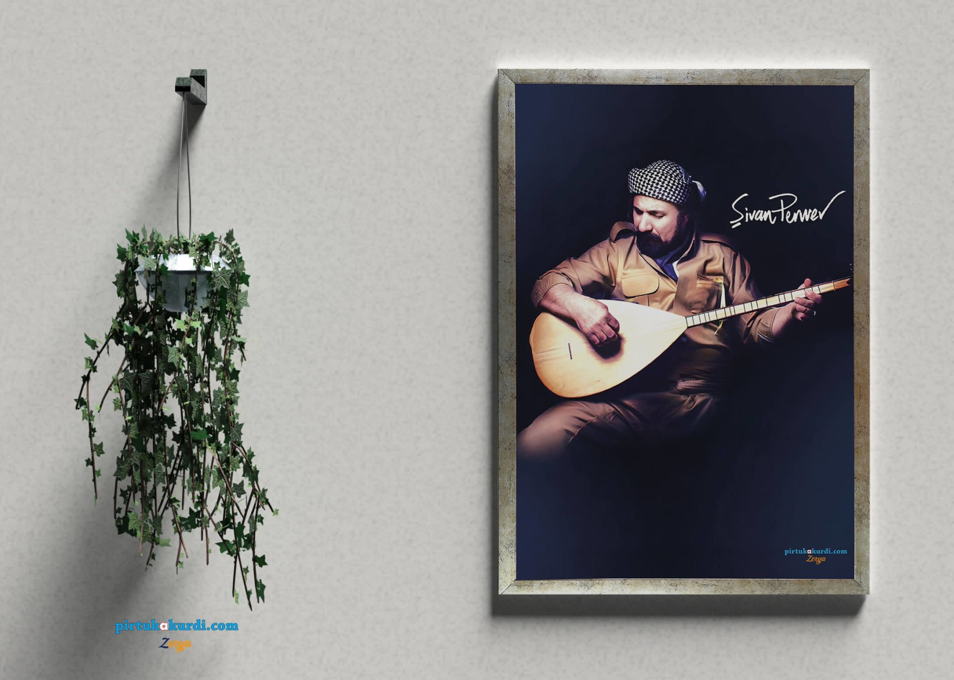 Postera Şivan Perwer - Şivan Perwer Posteri 2 ÇERÇEVELİ