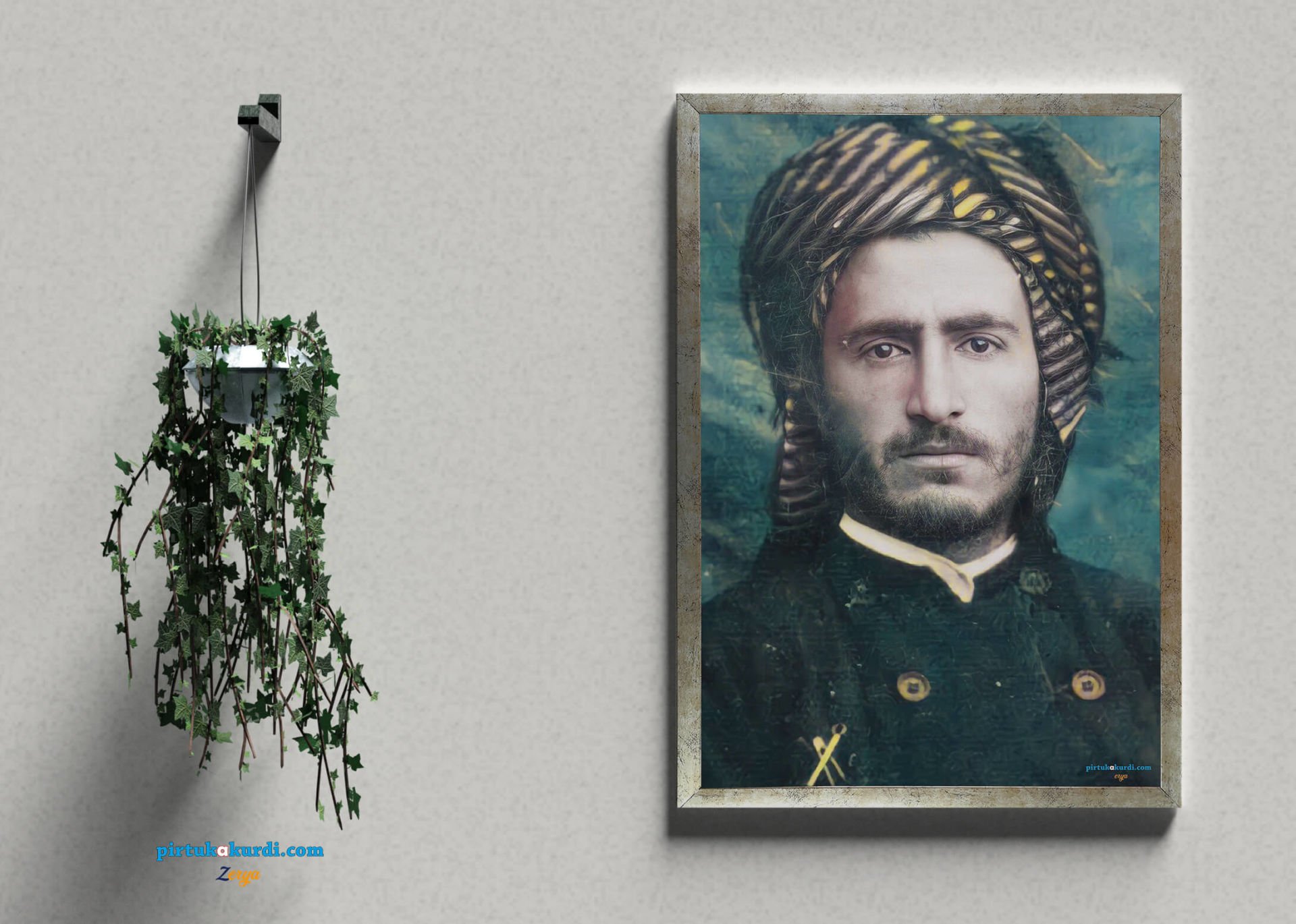 Postera Qazî Muhammed - Qazi Muhammed Posteri ÇERÇEVELİ