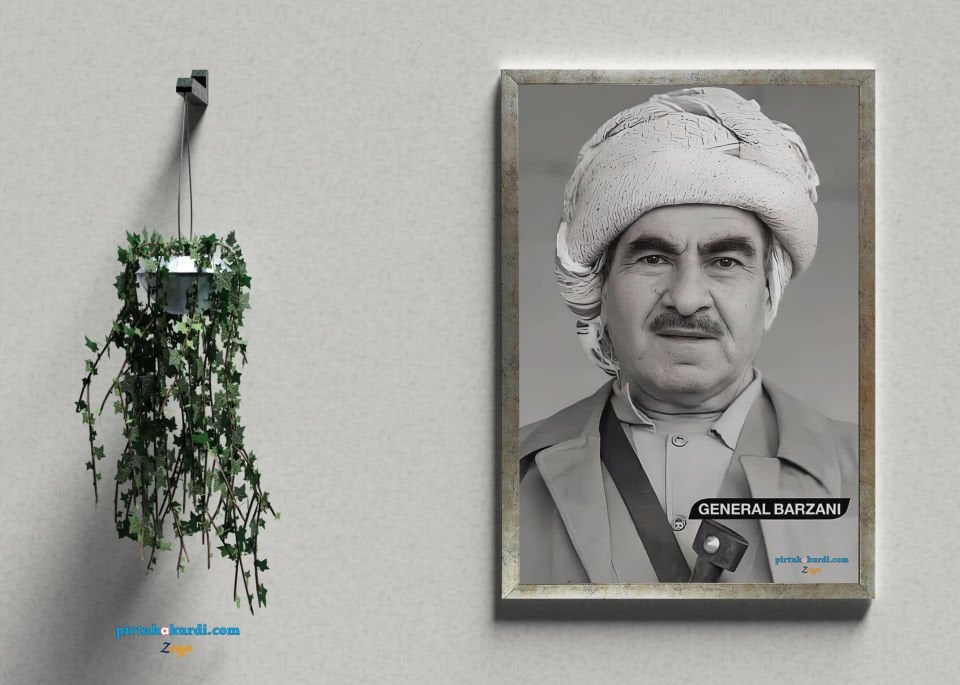 Postera Mele Mistefa Barzanî - Mustafa Barzani Posteri ÇERÇEVELİ