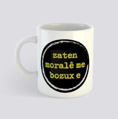Zaten Moralê Me Bozux e Kürtçe Porselen Kupa Bardak