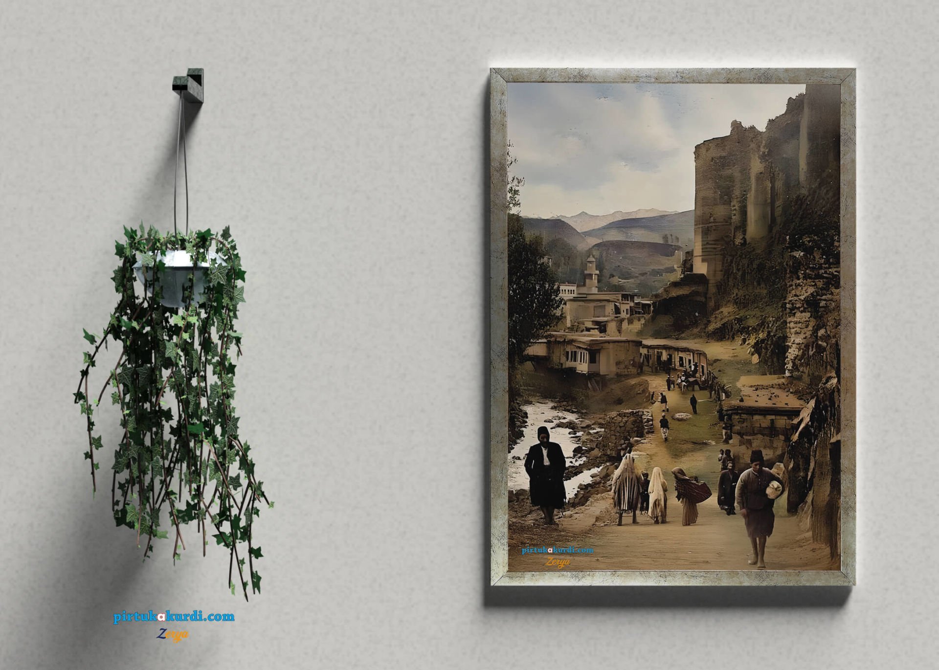 Postera Bajara Bedlîsê - Bitlis Şehri Posteri ÇERÇEVELİ