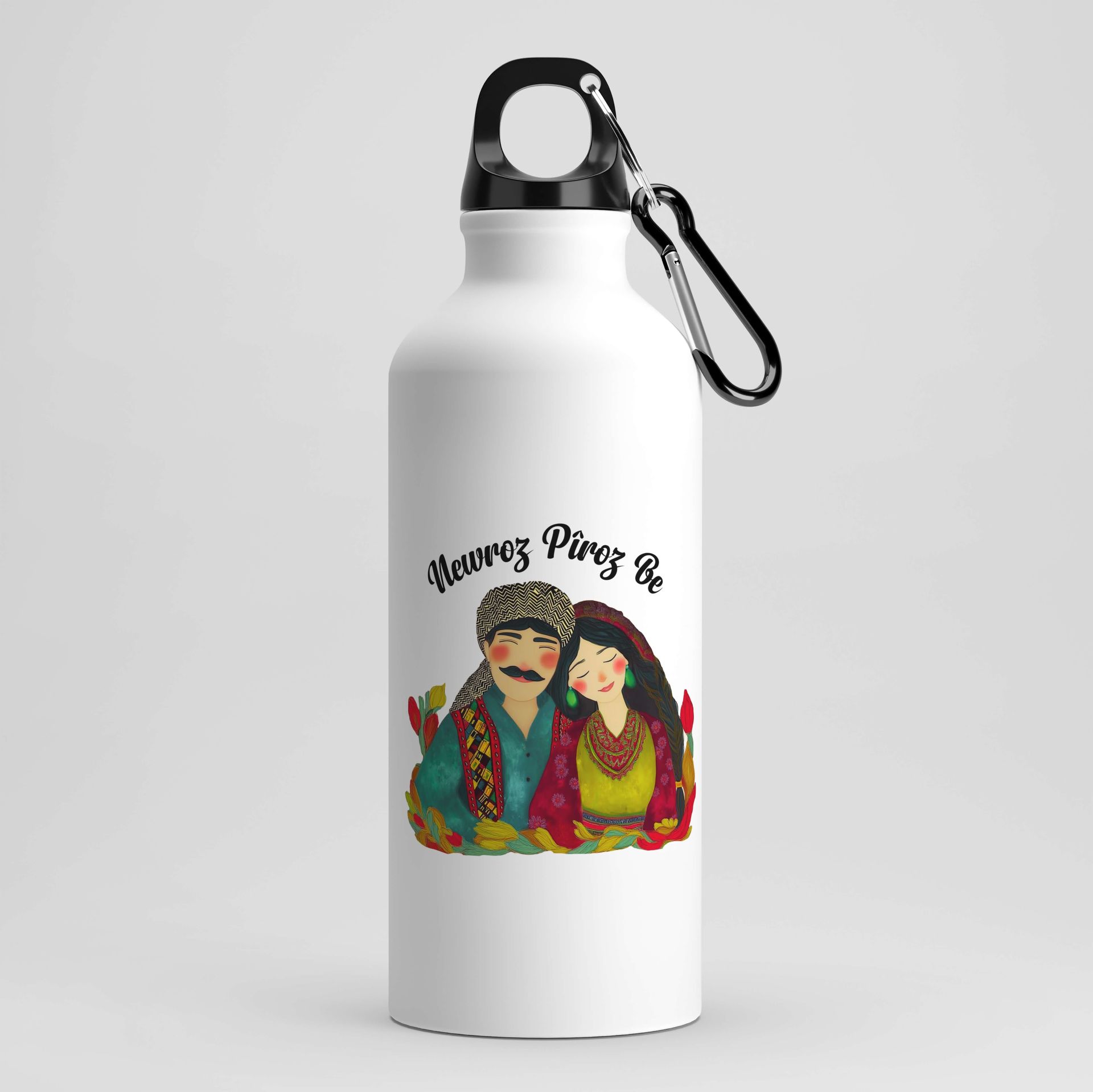 Newroz Piroz Be Gülümseyen Mem u Zin Tasarımlı Kancalı Matara