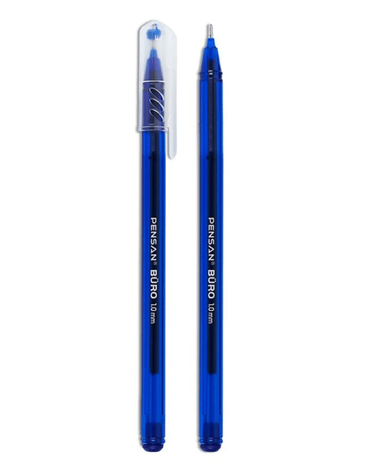 Pensan Büro 1.0 Mm Mavi Tükenmez Kalem (2 ADET)