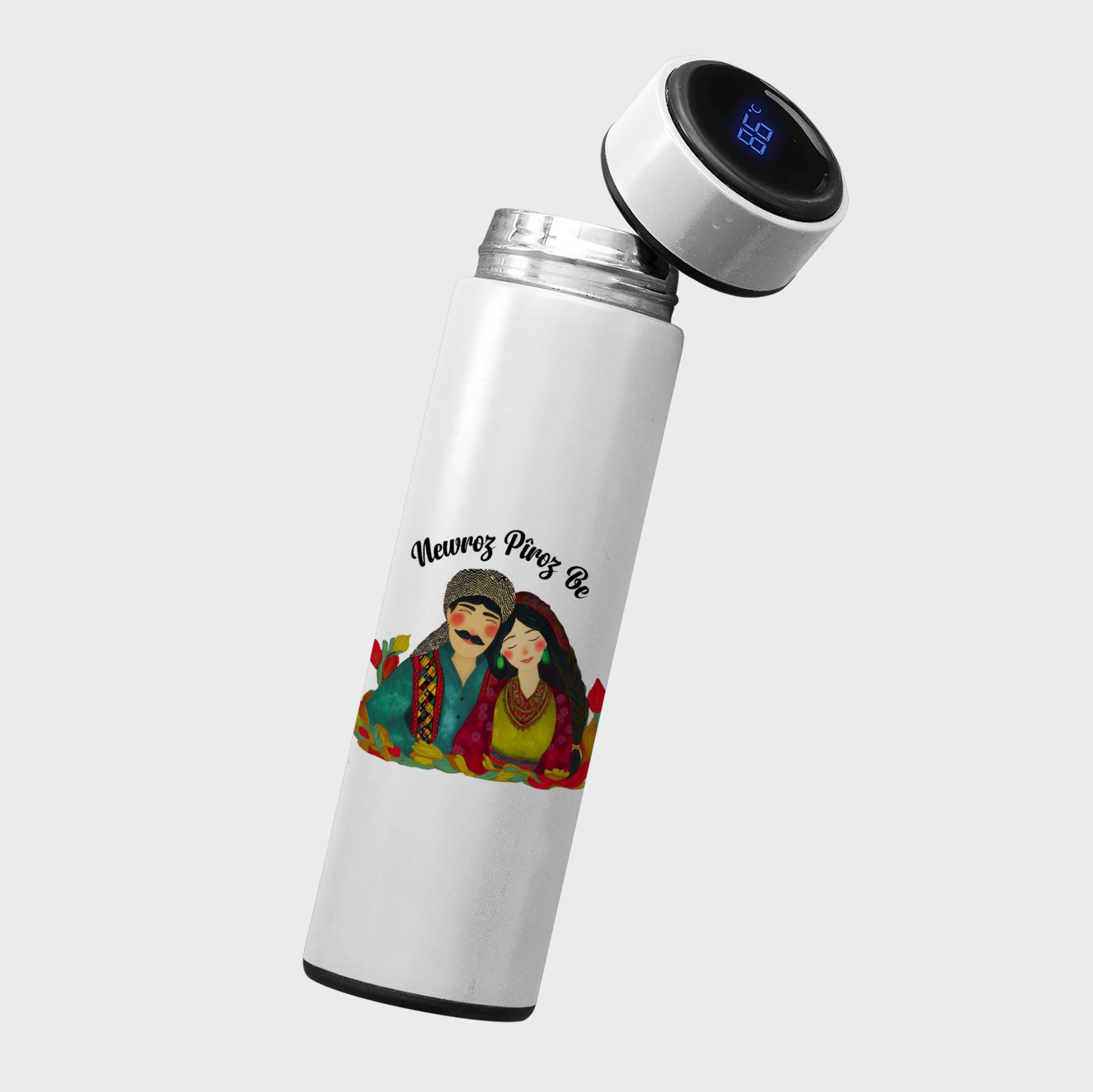 Newroz Piroz Be Gülümseyen Mem u Zin Tasarımlı Termos