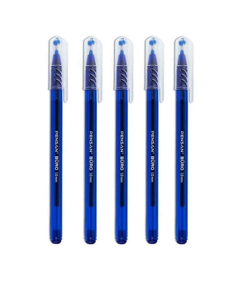 Pensan Büro 1.0 Mm Mavi Tükenmez Kalem (5 ADET)