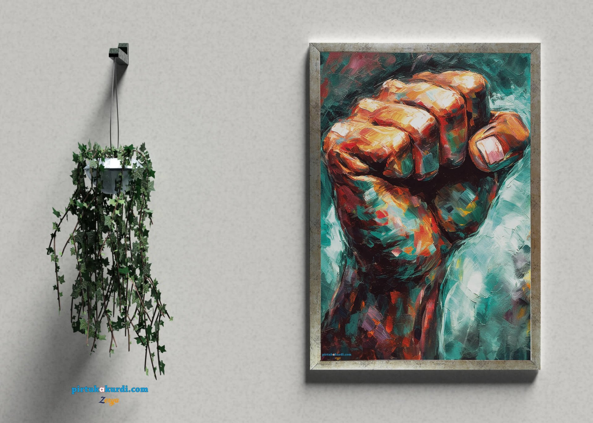 Yumruk Temalı Poster ÇERÇEVELİ