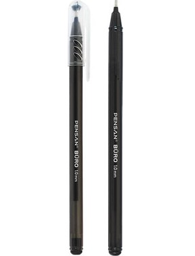 Pensan Büro 1.0 Mm Siyah Tükenmez Kalem (2 ADET)