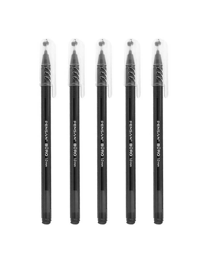 Pensan Büro 1.0 Mm Siyah Tükenmez Kalem (5 ADET)