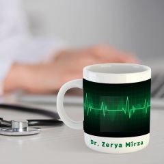 Doktorlara Özel İsimli Porselen Kupa - Cardiogram