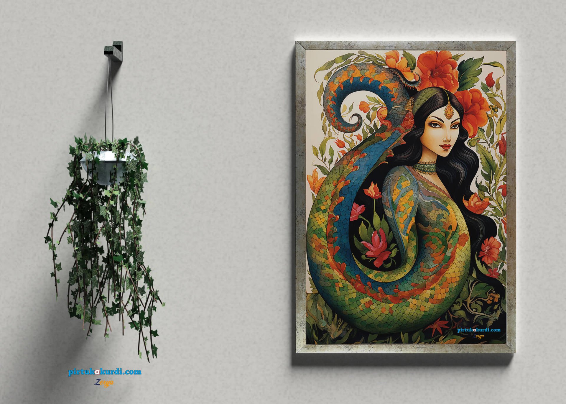 Postera Şahmeran - Şahmaran Temalı Poster ÇERÇEVELİ